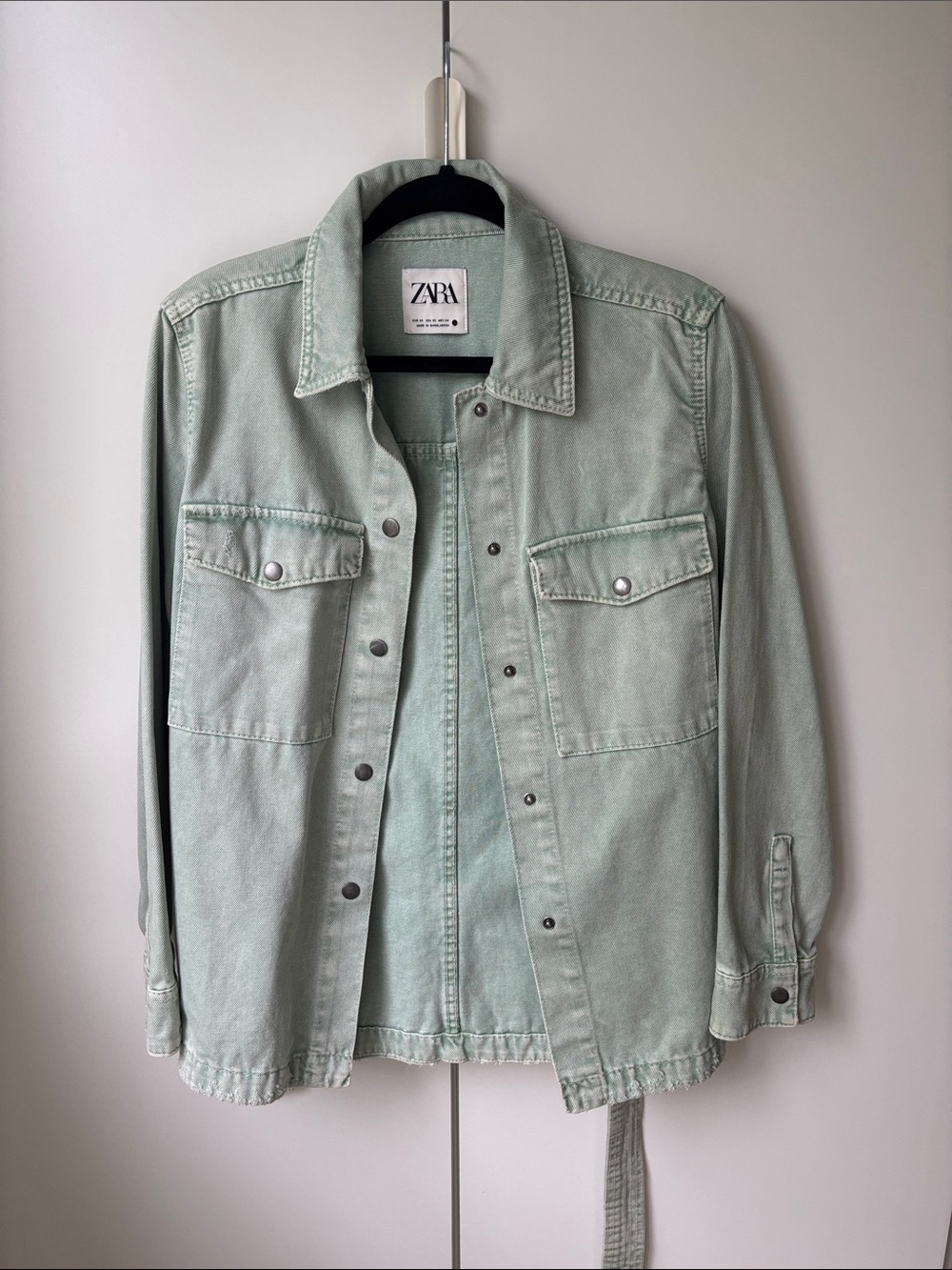 Zara green jeans jacket